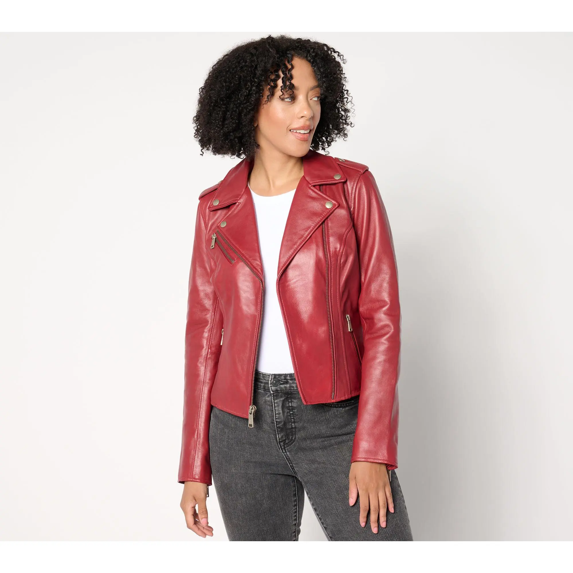 Wilson's Leather Madeline Asymmetrical Leather Jacket Wilson's Leather Madeline Asymmetrical Leather Jacket