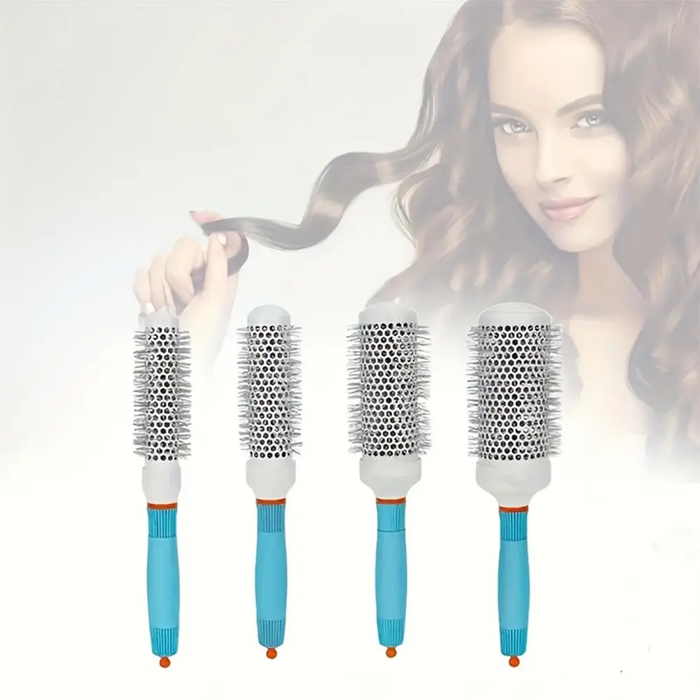 Round Hair Comb, 1 Count Cylindrical Curly Hair Roller Comb, Aluminum Tube Hair Comb, Suitable for Multiple Scenes
