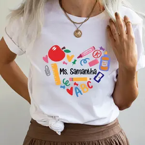 Teacher T-shirt, Custom Teacher Shirt, Cute Gift For Teacher, New Teacher Tee, Your Favorite Teacher Shirt, Personalized Name Teacher Tee, Teacher Appreciation Gift