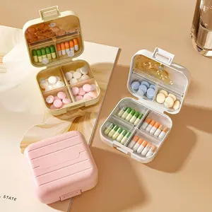 Weekly Cute Travel Medicine Pill Organizer Box Case Container 7 Day Daily Small Large Vitamin Holder Pill Sorter Storage Morning Night Am and Pm Portable Pill Organizer Pastillero