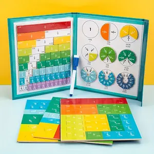 [Magnetic Fraction Tiles Division Board] Interactive Magnetic Fraction Tiles Division Board - Educational Math Counting Game and STEM Learning Aid for Youngsters Birthday Gift