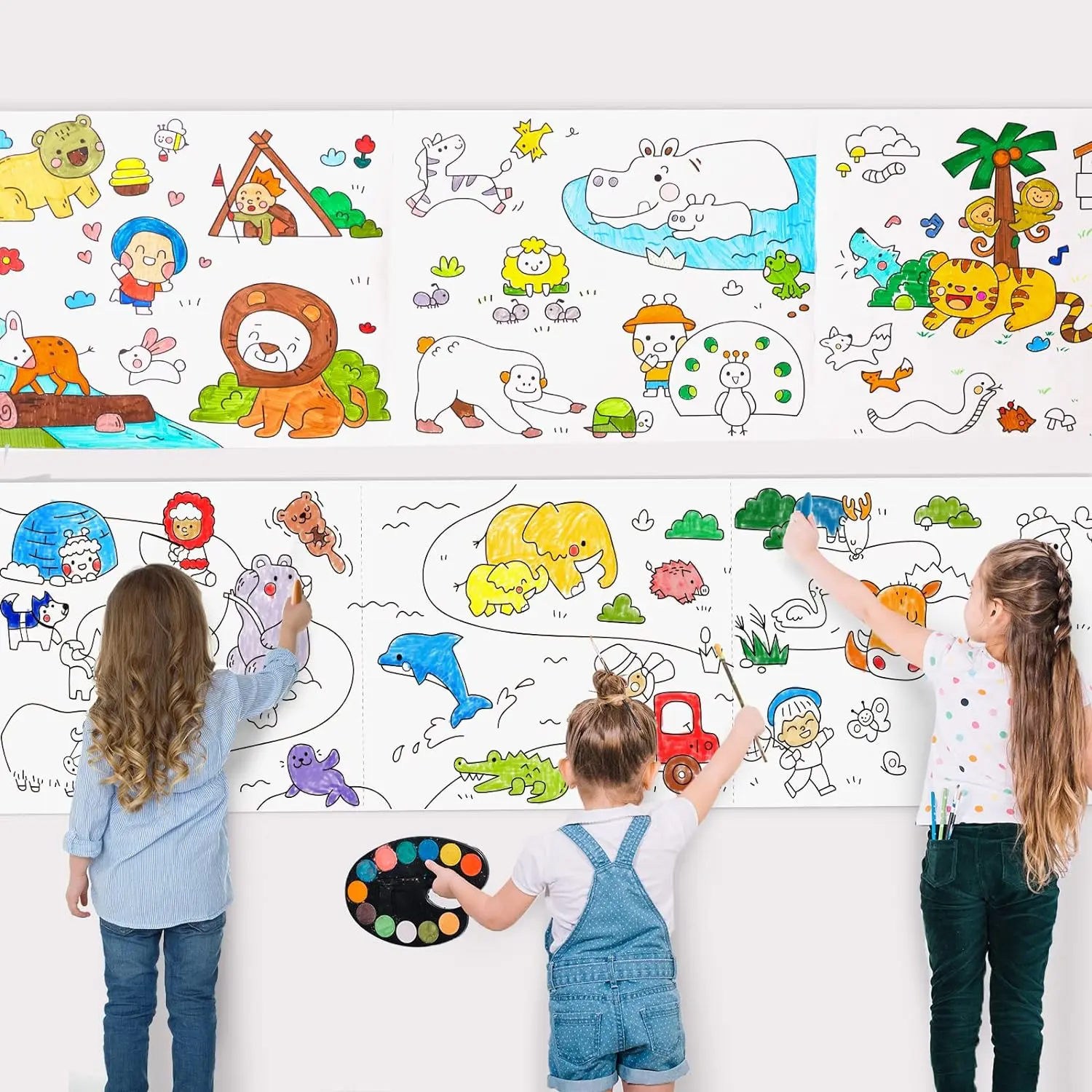 children's drawing paper，50/100cm Children's Drawing Roll graffiti paper Big painting paper, Coloring Paper Roll for Kids，draw，graffiti drawing，children's drawing paper