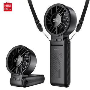 Miniso Foldable Portable Handheld Fan,120 Adjustable Speed Settings, 3600mAh Battery,LED Display, Personal Fan for Outdoor Travel & Home Usb Protection