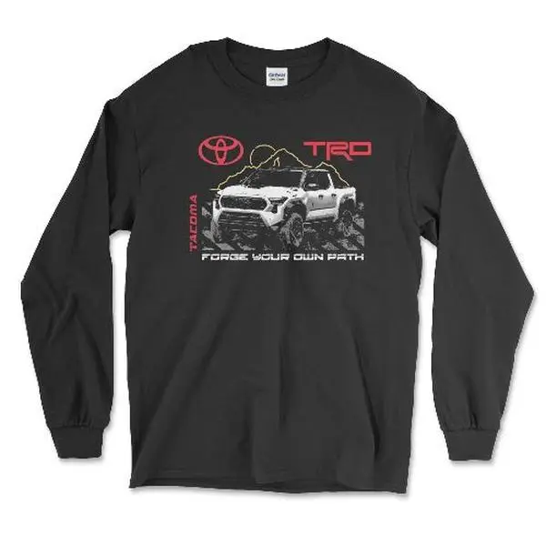 Toyota Tacoma TRD Pick-Up Long Sleeve Tee-Off Road Gear Casual Fabric Graphics Apparel