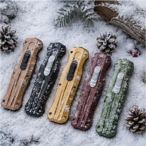 3320 Folding Knife, EDC Pocket Knife for Outdoor Activities - Aluminum Handle, D2 Blade, Camping Driving Daily Utility Tool, Perfect Gift for Friends
