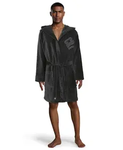 CR7 Men's Bathrobe -100% Cotton, Dark Grey