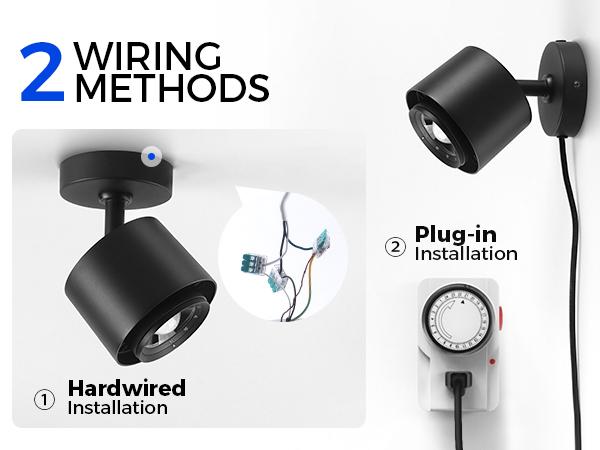 Barrina TR40a Track Plant Lights for Indoor Growing, 40W Ceiling Grow Lights with Adjustable Beam Angle (15°-60°), 5000K Full Spectrum Wall Plant Light with Timer for Greenhouse, Black Cover