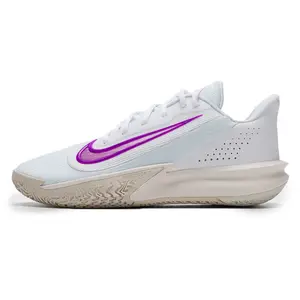 Nike Precision 7 Men's Low-Top Basketball Shoes: Breathable, Comfortable, White-Purple Trending Shoes, House White Official Shoes to Get / Maison Mihara