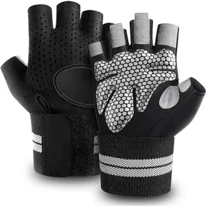 Gym Gloves with Wrist Protection, Non-Slip Weightlifting Gloves, Essential Fitness Equipment for Men & Women, Fitness Accessories, Crossfit Training Gear, Workout Accessories