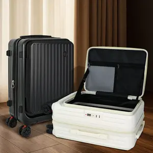 Hard Shell Carry on Suitcases with Wheels and Checked Luggage 24 inch Luggage & 28 inch Luggage, Carry on Luggage 22x14x9 Airline Approved, Top-open Design Luggage with Spinner wheels, Expandable Suitcase with Bottle/Cup Holder and Side Hooker.