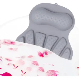 Bathtub pillow silicone bath pillow for tub slip proof bathtub pillow for head and neck support quick drying dirt resistant pillow relaxing bath accessories spa gifts