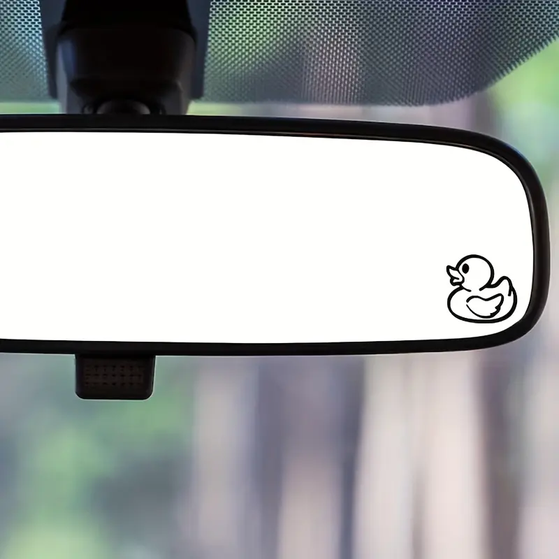 Vinyl Duck Sticker for Car Rearview Mirror, Cute Animal Print, Self-Adhesive Rubber Duck Sticker for Vehicles and Drinking Cups, Single Use, Smooth Surface, Irregular Shape, Car Decal, Car Stickers, Stickers For Cars