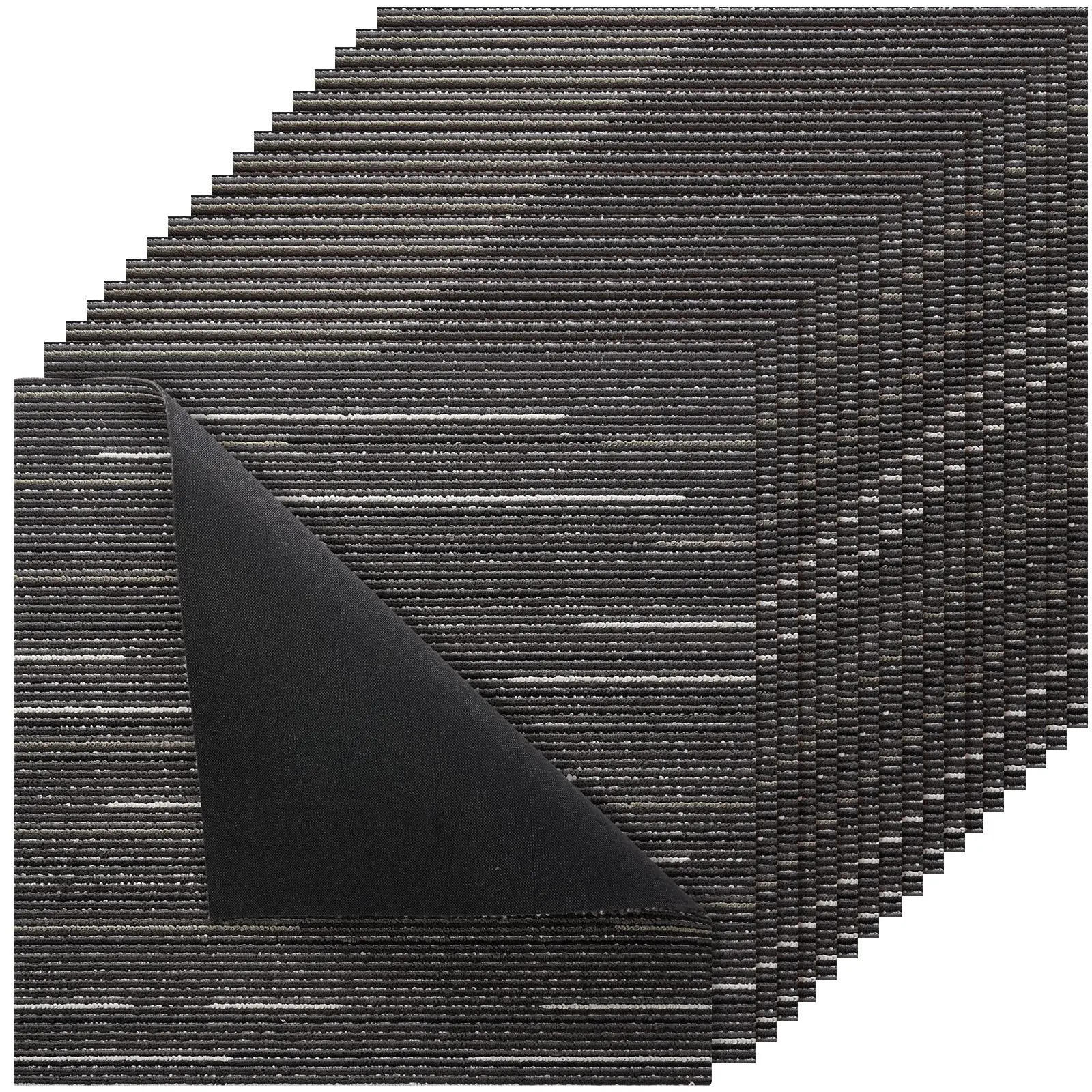 【SummerFinds】VEVOR Carpet Tiles Reusable 24x24 inch, 24 PCS Modular Carpet Square Rug, Commercial Floor Soft Padded for Seamless Cover 96sq.ft, Easy DIY Replacement for Living Room Bedroom Office Indoor,Gray