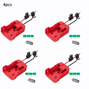 1/2/3/4pcs Power Wheel Battery Adapter For MIL Battery Adapter Converter 18V Battery Adapter Kit 14 AWG Wire With Fuses And Connectors