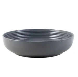 Mainstays Chiara Stoneware Round Gray Dinner Bowl Bocha