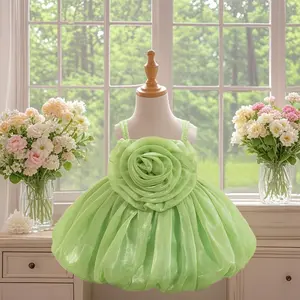 Baby girl sparkling cute chiffon party dress suitable for birthdays weddings formal occasions floral party ballet dress suitable for birthdays and wedding events