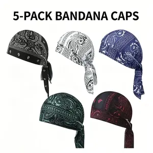 Universal Youth Paisley Cooling Headscarf Cap Set - Elastic-Fit Multifunctional Safety Helmet Liner, Hand-Washable Summer Outdoor Motorcycle Head Wrap for Athletes
