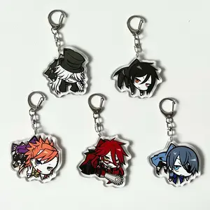 Black Butler Acrylic Keychain, Sebastian Michaelis, Double Side Keychain, Ciel Phantomhive, Gift for Friend
