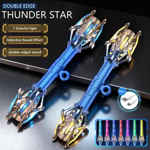 A lightsaber toy, sound effect, suitable for children's role-playing. Mutual, motion-sensing, sound-interactive toys, the perfect and best gift