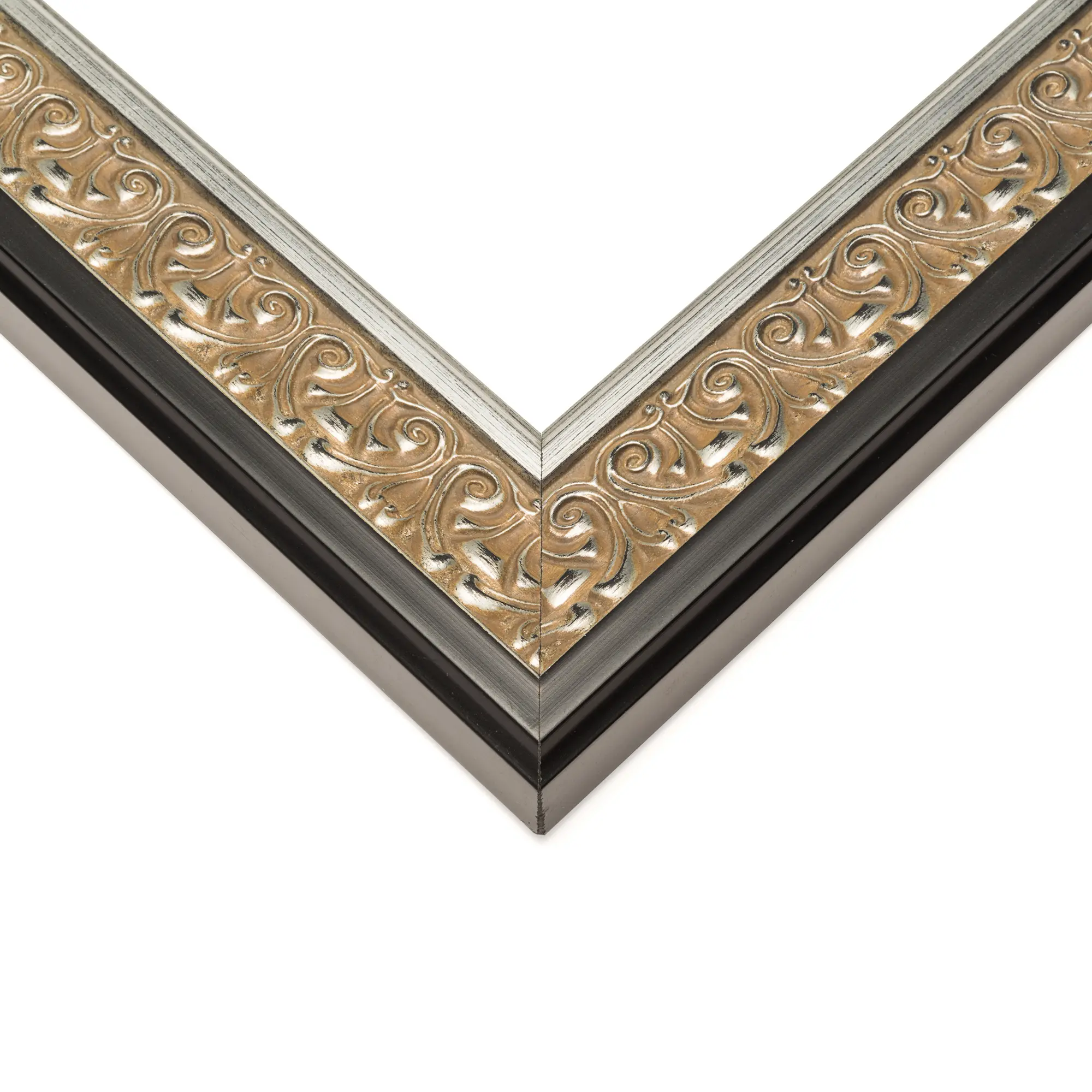 28x20 Ornate Silver Picture Frame - UV Acrylic, Foam Board Backing, Hanging Hardware