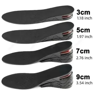 Adjustable Invisible Elevator Insoles – Breathable Air Cushion Heel Lifts for All Shoes, Up to 3.5 Inches Taller Instantly