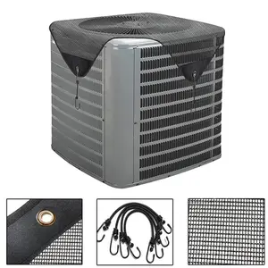 1PC External Air Conditioner Cover,28*28in Top Ventilated Protective Cover for AC Outdoor Unit, Waterproof Sunscreen Dustproof Windproof, Durable Universal Fit Outdoor Air Conditioner Protector