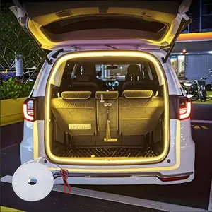 Car Trunk LED Decorative Lights Strip 4m/2m Silicone Flowing Light Ambient Light Outdoor Camping Light Strip For Car Trunk