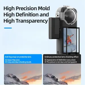 2-In-1 Anti-Fog Lens Cap and Screen Protector Set for Insta360 X4, Quick-Release Camera Lens Cover, Tempered Glass Film, Vlog Action Cam Accessories