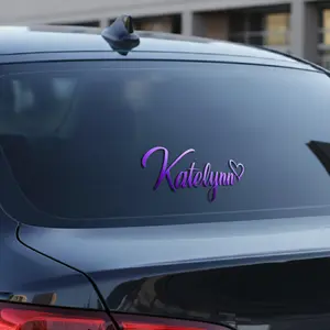 Personalized vinyl cursive name car window sticker custom decal