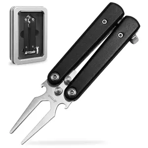 Folding Butterfly Golf Divot Tool with Bottle Opener，Compact, Durable & Stylish Golf Accessories, Great Gift for Golfer