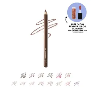 e.l.f. Cream Glide Lip Liner, Smooth Hydrating Semi-Matte Finish 0.002mL