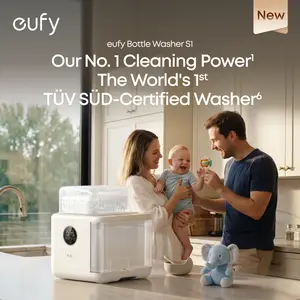NEW eufy S1 Bottle Washer, All-in-One 3D HydroBlast Washer, 212°F Steam Sterilizer & Thoroughly Fast Dryer, Largest 10-Bottle Capacity, Smart App Control, Hands-Free
