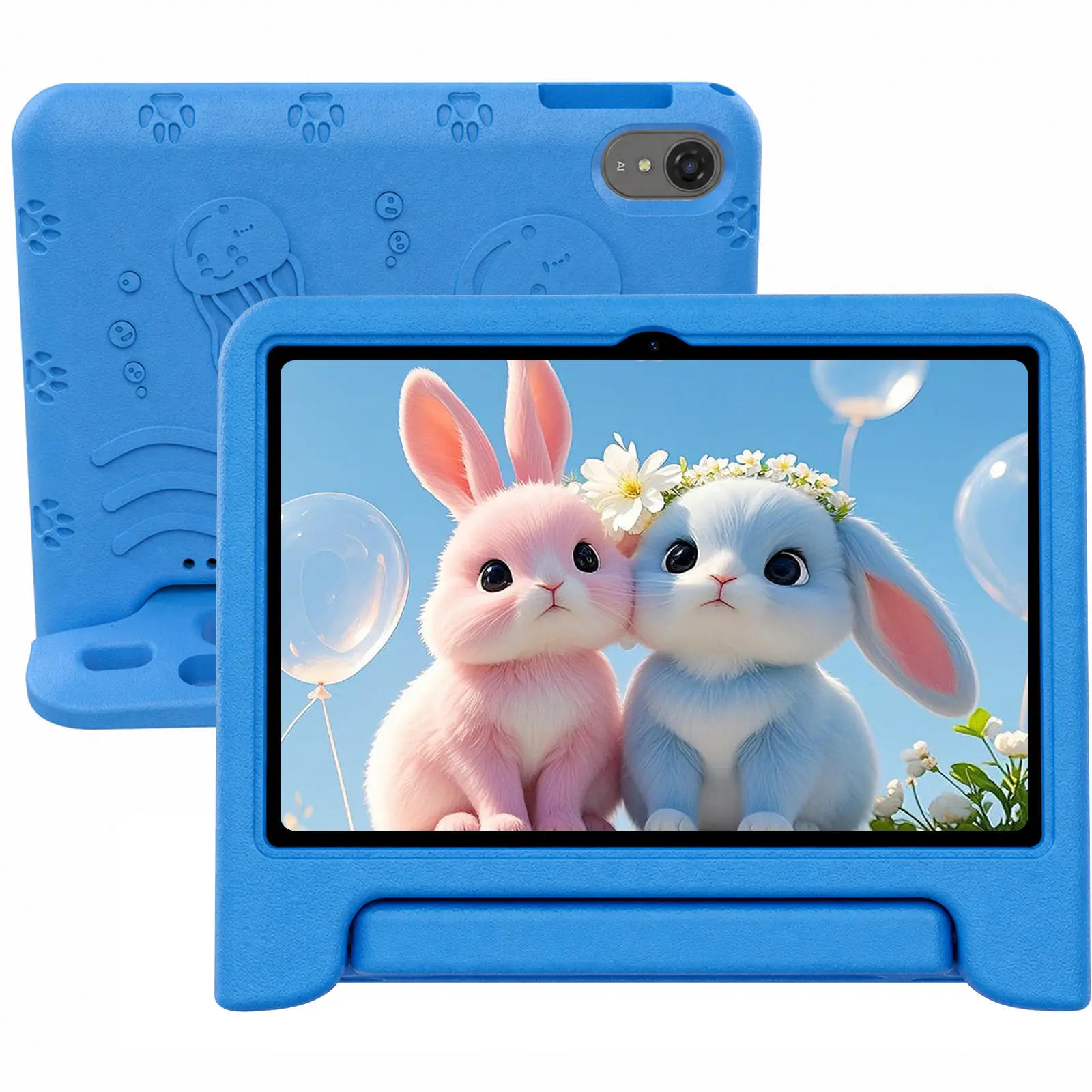 【SummerTurnUp】JUNINKE 10.1-Inch Android 15 Kids Tablet, Octa-Core 64GB Learning Entertainment WiFi Touchscreen, Shockproof Case, Parental Controls, Dual Camera, 1280x800 Resolution, Rose, Learning Entertainment Tablet, Wifi Touchscreen Tablet