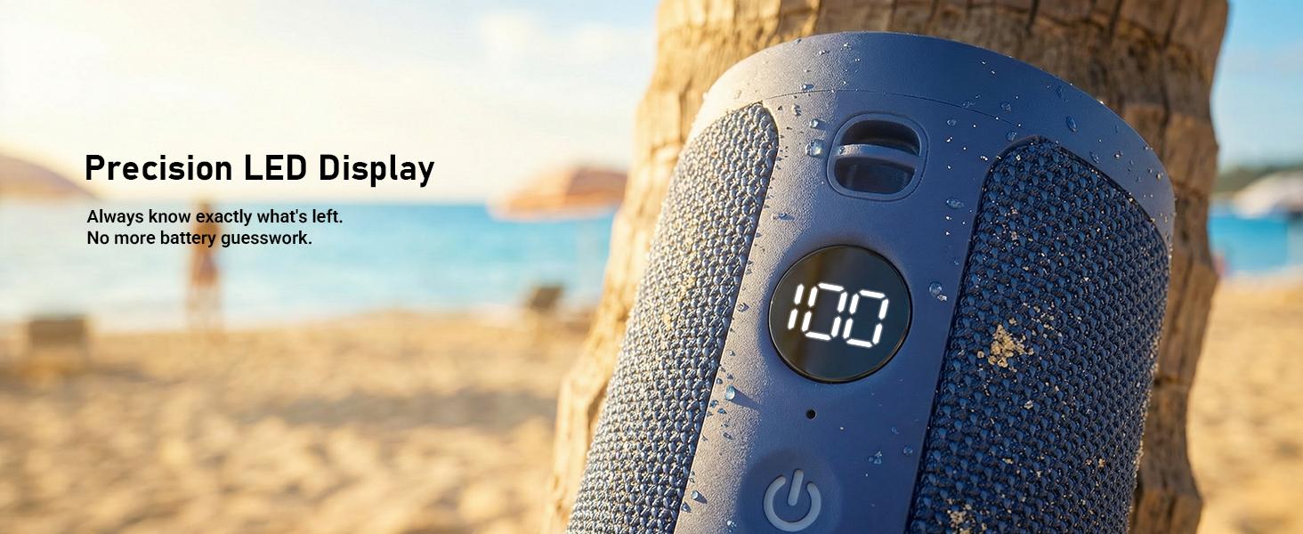 [Back to Shcool] BassBloom Roar 3 Portable Bluetooth Speaker,20W Handy Powerful Audio Sound with Bass,IPX6 Waterproof,24H Playtime, Bluetooth 5.4,RGB Lights, Clarity and Bass Speakers, Wireless Smartphone TWS Pairing, Compact Outdoor for Camping, Beach
