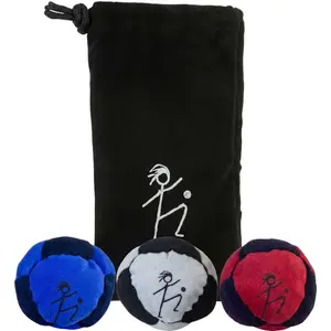 Hacky Footbag for Adults & Kids Professional Sand Filled Hacky Ball - Durable Dirt Footbags for Foot Sports, Beginners Outdoor