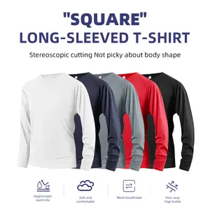 OKP Men's 5 piece Sports Shirt Set, Soft & Comfortable, Breathable Fabric, Solid Color Round Neck Long Sleeved T-shirt, Fitness Training, Outdoor Activities Fitness Clothing Active Sportswear Active Top