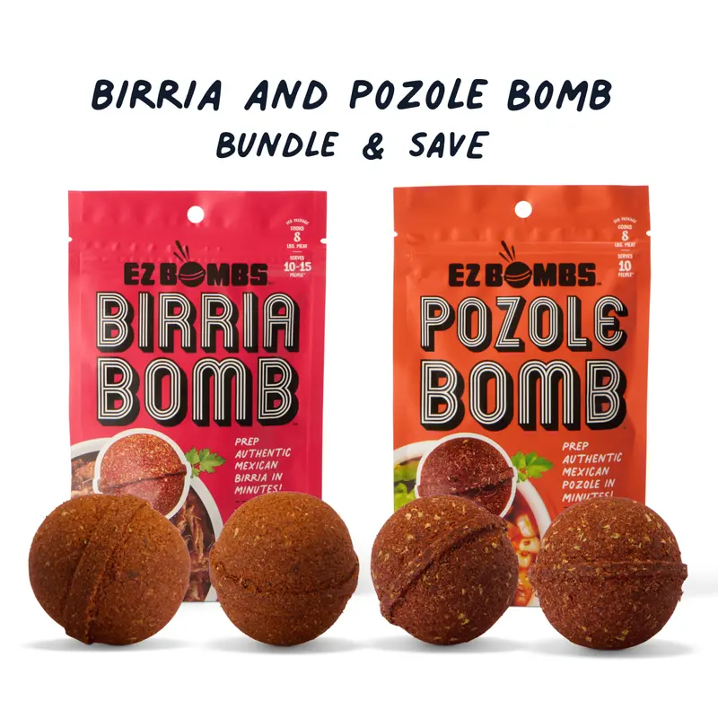 Birria and Pozole Bombs bundle by EZ Bombs - Seasoning Spice Bomb Flavor for Authentic Mexican Dishes - Traditional