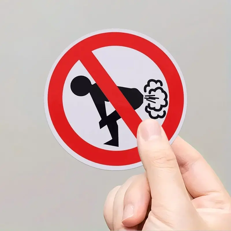 No Farting" Funny Vinyl Car Sticker - Durable PET Body Sticker, Automotive Accessory, Bold Graphic, Highquality Print, Joke Lovers