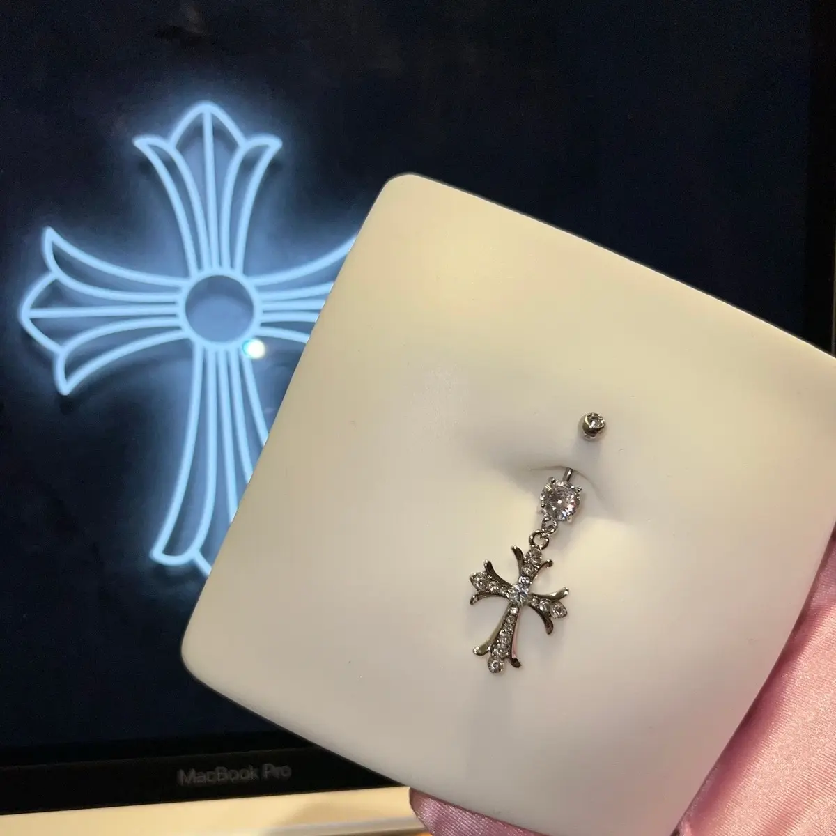 Cross Belly Ring