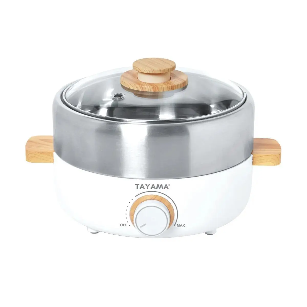 TAYAMA Electric Multi-Function Hot Pot Grill 2.5-Qt, Korean BBQ Indoor Smokeless Griddle, Shabu Shabu Steamboat, Non-stick, Versatile Cooker for Parties & Family