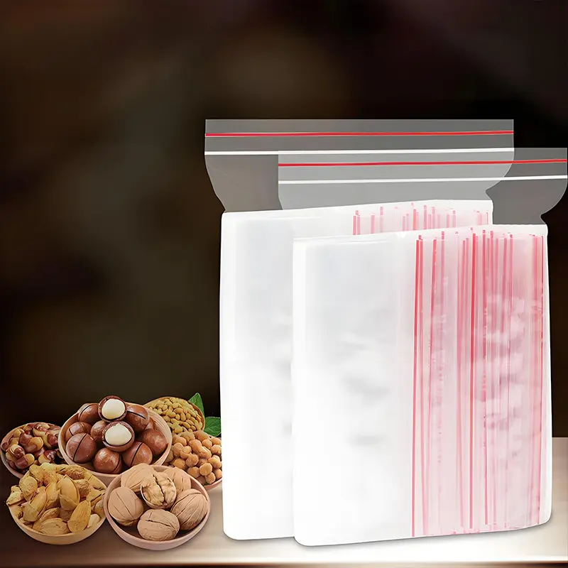 100pcs Large Reclosable Lock-Seal Zipper Plastic Poly Bags Pack, Sports & Outdoor Gym Storage Organiser