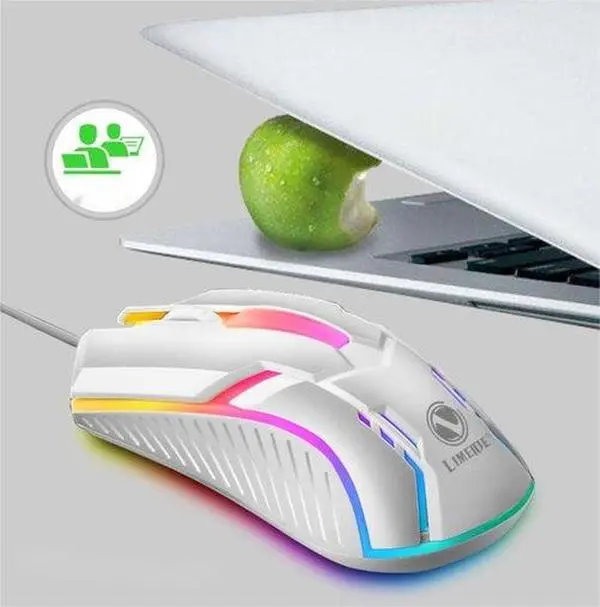 USB Wired Gaming Mouse for PC, Laptop - 1600 DPI, Adjustable Backlighting, Competitive PC Gaming Accessory