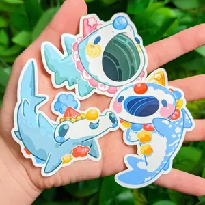 Clown Shark Stickers