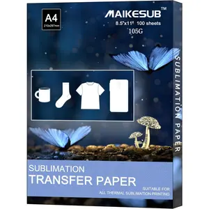 Sublimation Paper 100 Sheets Heat Transfer Paper 8.5x11 inch Compatible with Inkjet Sublimation Printer 105g