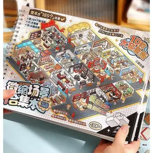 Telado Version 7 DIY Mini Scene Sticker Book – Satisfying 3D Tiny World Stickers, Aesthetic Desk Decor, Relaxing Craft Kit for Journaling & Scrapbooking scrapbooking