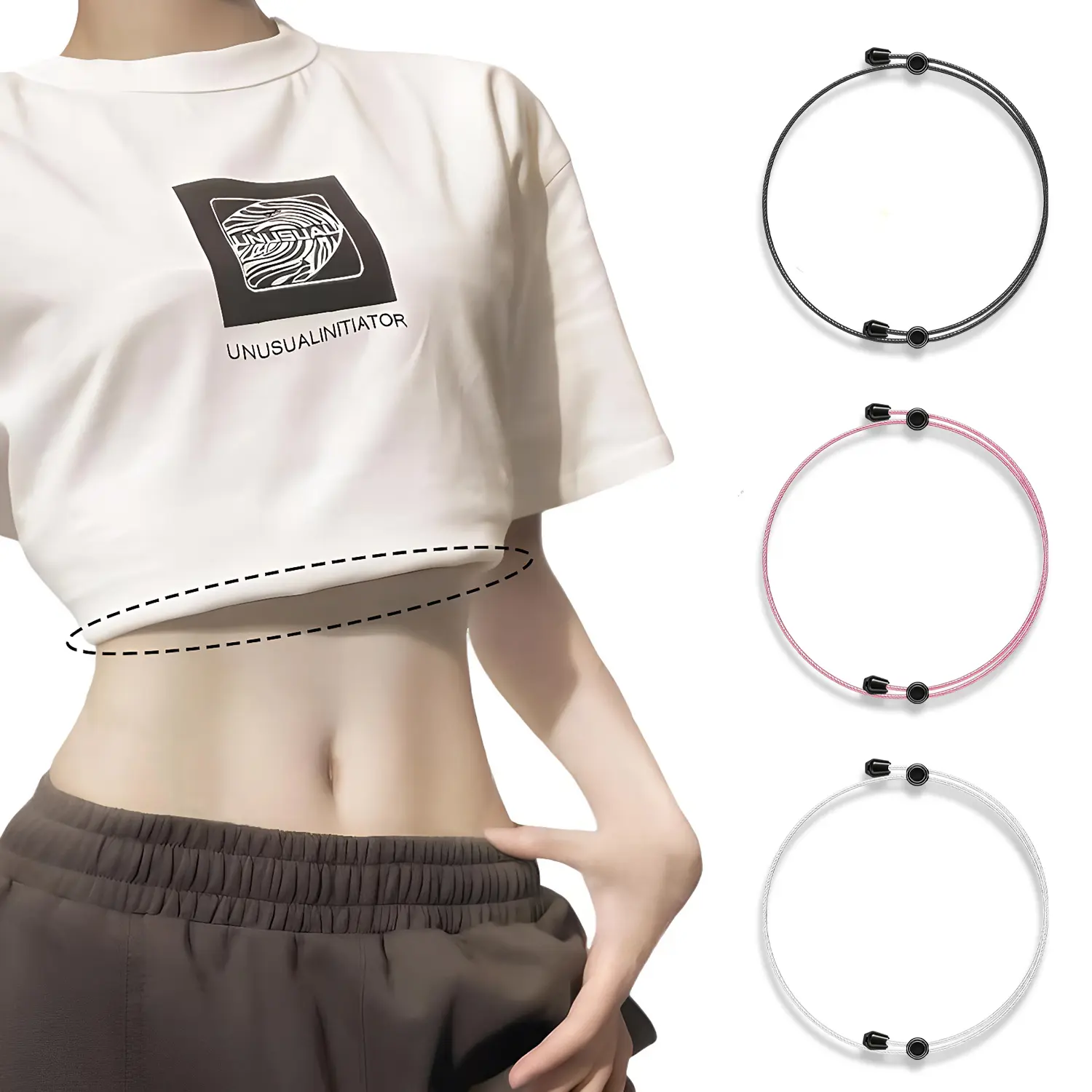 3PCS Adjustable Band, Stretchy & Invisible Shirt Tuck Band for Women , Crop Tool for Sweater & Shirt, Belly Leaking Elastic Band, Ideal Gift for Women