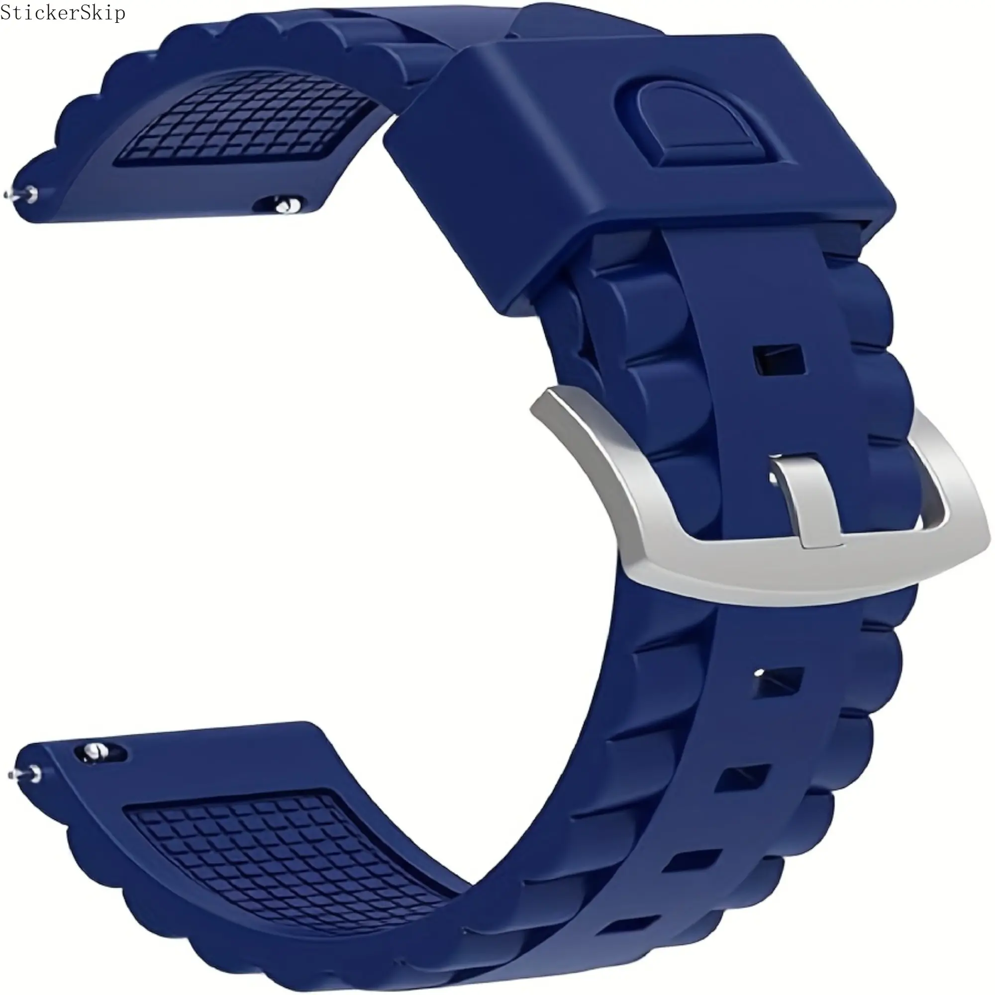 2026 Navy Blue Sport Silicone Watch Bands, 20mm 22mm 24mm Universal Replacement Straps, Soft Waterproof Breathable Wristband Compatible with Samsung Galaxy, Garmin, Huawei Smart Watch, Stylish Outdoor Fitness Accessory for Men Women