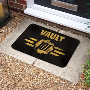Fallout Vault 101 Welcome Doormat, Machine Washable Non-Slip Polyester Indoor Outdoor Entrance Mat, Home Decor Rug for Front Door, Kitchen, Porch - Rectangle Game Mat