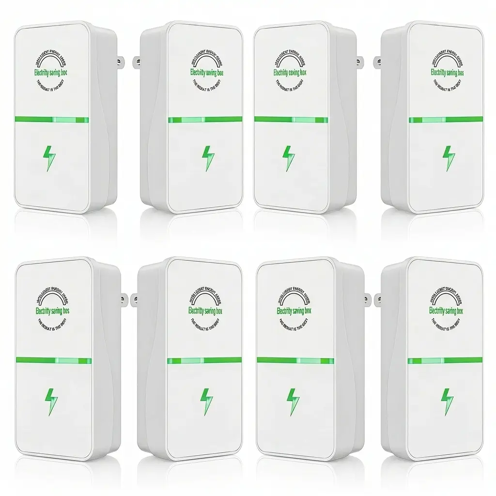 Smart Plug-in Power Management Device, Household Appliance Support Box for Refrigerator, AC, Office Equipment, Flame-Retardant Shell, Spike Suppression Design (8-Pack)