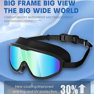 Swim Goggles Anti-Fog UV Protection Wide View 180° Clear Vision Swimming Glasses for Kids Adults Leakproof Pool Goggles with Earplugs Comfortable Fit Summer Swim Gear swedish outdoor water